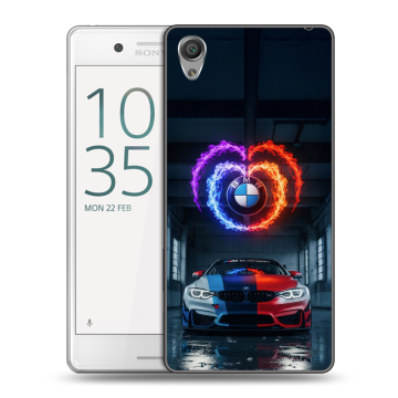 Пластиковый чехол на Sony Xperia X Performance с принтом BMW БМВ
