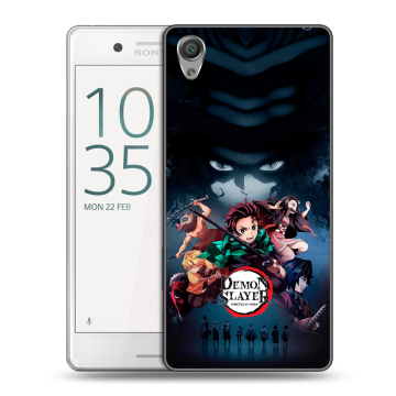 Пластиковый чехол на Sony Xperia X Performance с принтом Demon Slayer Клинок рассекающий демонов Пластиковый чехол на Sony Xperia X Performance с принтом Demon Slayer Клинок рассекающий демонов