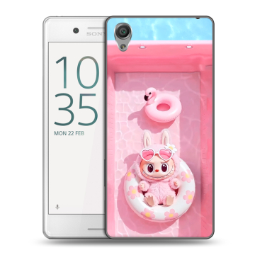 Пластиковый чехол на Sony Xperia X Performance с принтом Labubu Лабубу Пластиковый чехол на Sony Xperia X Performance с принтом Labubu Лабубу