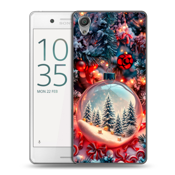 Пластиковый чехол на Sony Xperia X Performance с принтом Новый год