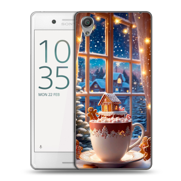 Пластиковый чехол на Sony Xperia X Performance с принтом Новый год