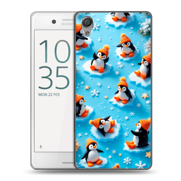 Пластиковый чехол на Sony Xperia X Performance с принтом Новый год