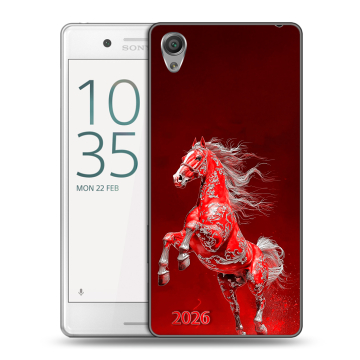 Пластиковый чехол на Sony Xperia X Performance с принтом Новый год