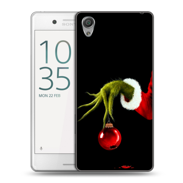 Пластиковый чехол на Sony Xperia X Performance с принтом Новый год Гринч