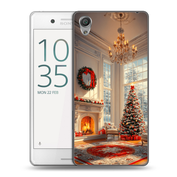 Пластиковый чехол на Sony Xperia X Performance с принтом Новый год