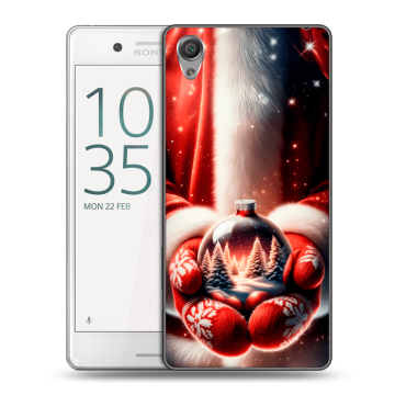 Пластиковый чехол на Sony Xperia X Performance с принтом Новый год