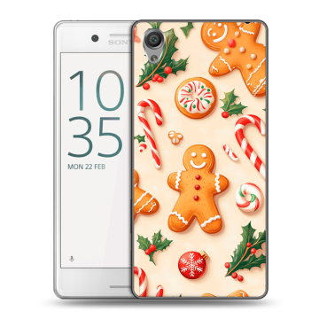 Пластиковый чехол на Sony Xperia X Performance с принтом Новый год