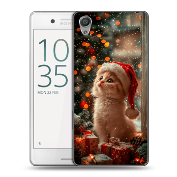 Пластиковый чехол на Sony Xperia X Performance с принтом Новый год