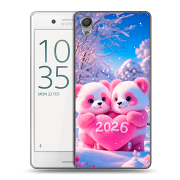 Пластиковый чехол на Sony Xperia X Performance с принтом Новый год