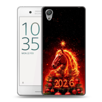 Пластиковый чехол на Sony Xperia X Performance с принтом Новый год