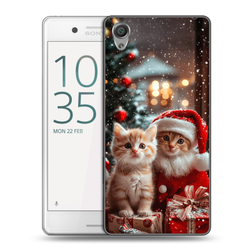 Пластиковый чехол на Sony Xperia X Performance с принтом Новый год