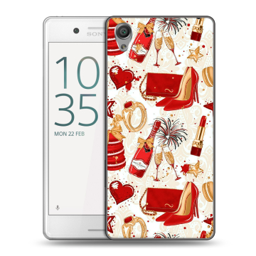 Пластиковый чехол на Sony Xperia X Performance с принтом Новый год