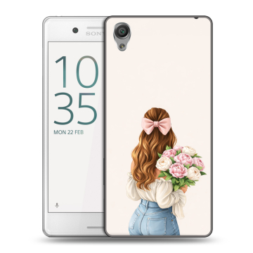 Пластиковый чехол на Sony Xperia X Performance с принтом женский Пластиковый чехол на Sony Xperia X Performance с принтом женский