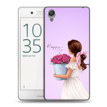 Пластиковый чехол на Sony Xperia X Performance с принтом женский Пластиковый чехол на Sony Xperia X Performance с принтом женский