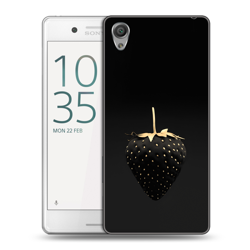 Пластиковый чехол на Sony Xperia X Performance с принтом Черная клубника Пластиковый чехол на Sony Xperia X Performance с принтом Черная клубника