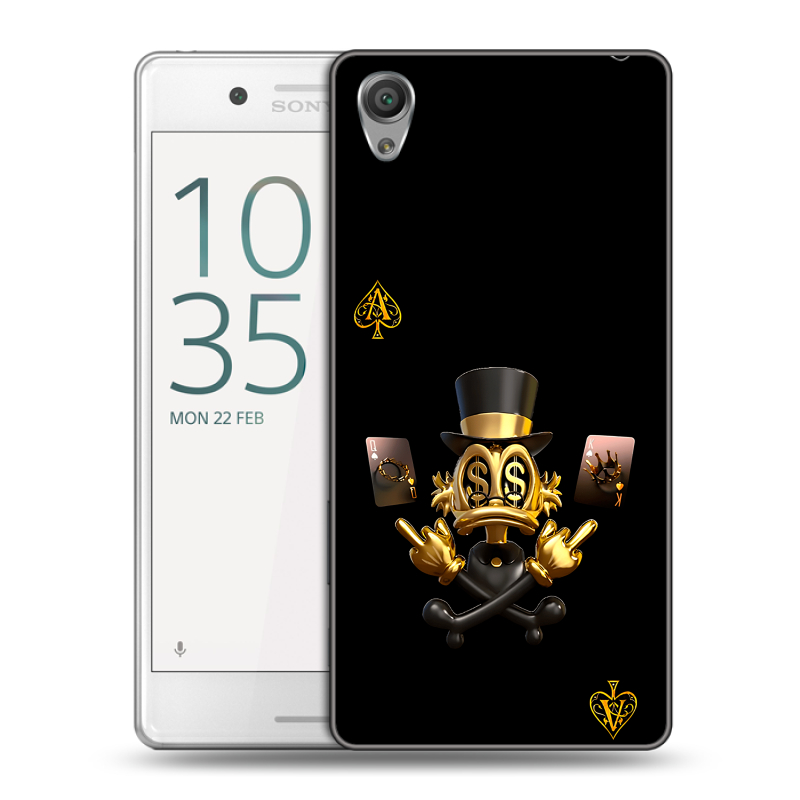 Пластиковый чехол на Sony Xperia X Performance с принтом Золотой скрудж макдак Пластиковый чехол на Sony Xperia X Performance с принтом Золотой скрудж макдак