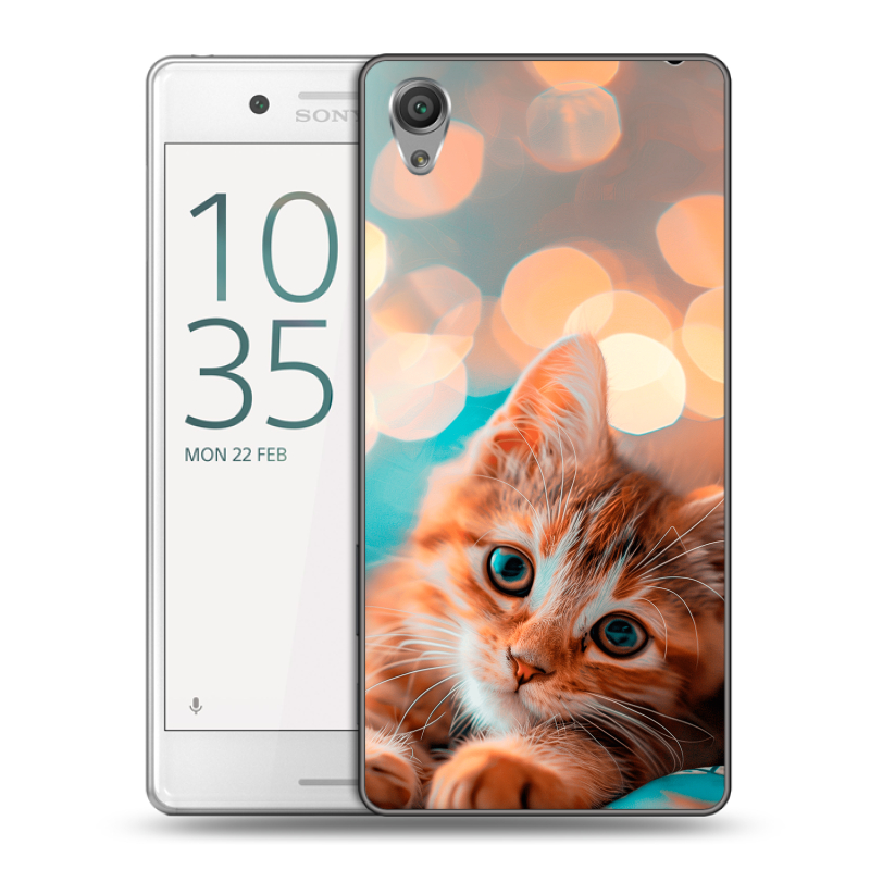 Пластиковый чехол на Sony Xperia X Performance с принтом котик Пластиковый чехол на Sony Xperia X Performance с принтом котик