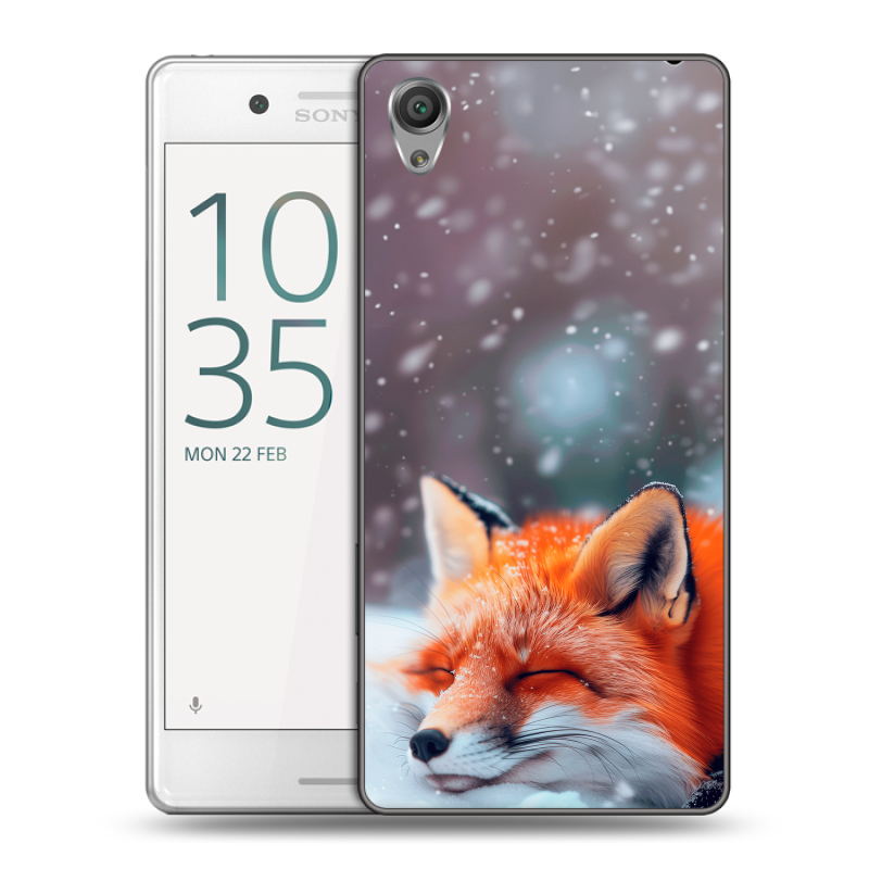 Пластиковый чехол на Sony Xperia X Performance с принтом лиса Пластиковый чехол на Sony Xperia X Performance с принтом лиса