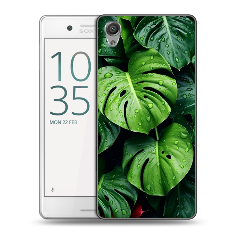 Пластиковый чехол на Sony Xperia X Performance с принтом Листья Пластиковый чехол на Sony Xperia X Performance с принтом Листья