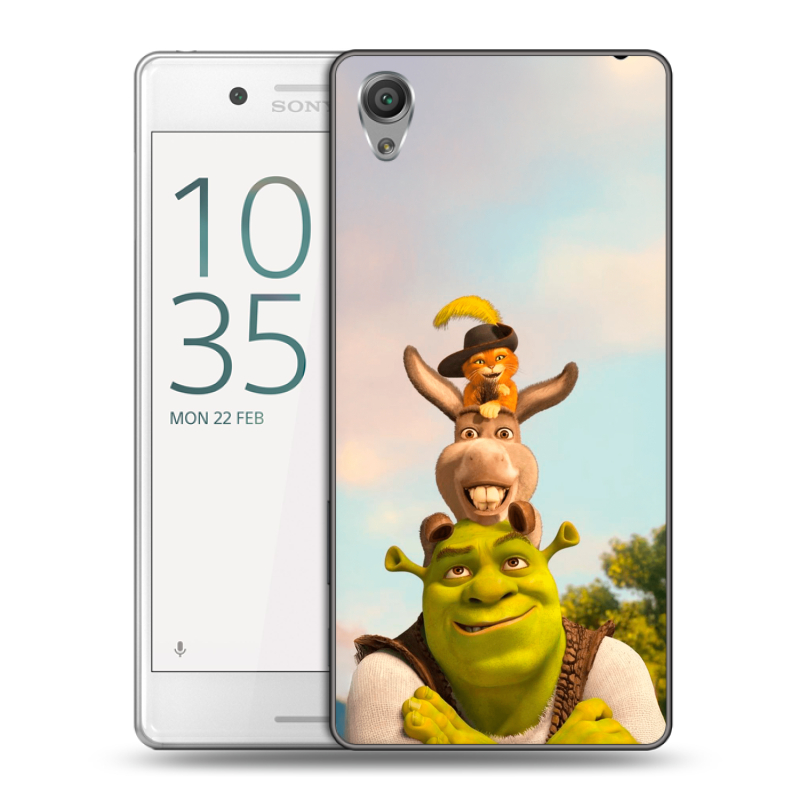 Пластиковый чехол на Sony Xperia X Performance с принтом Шрек Shrek Пластиковый чехол на Sony Xperia X Performance с принтом Шрек Shrek