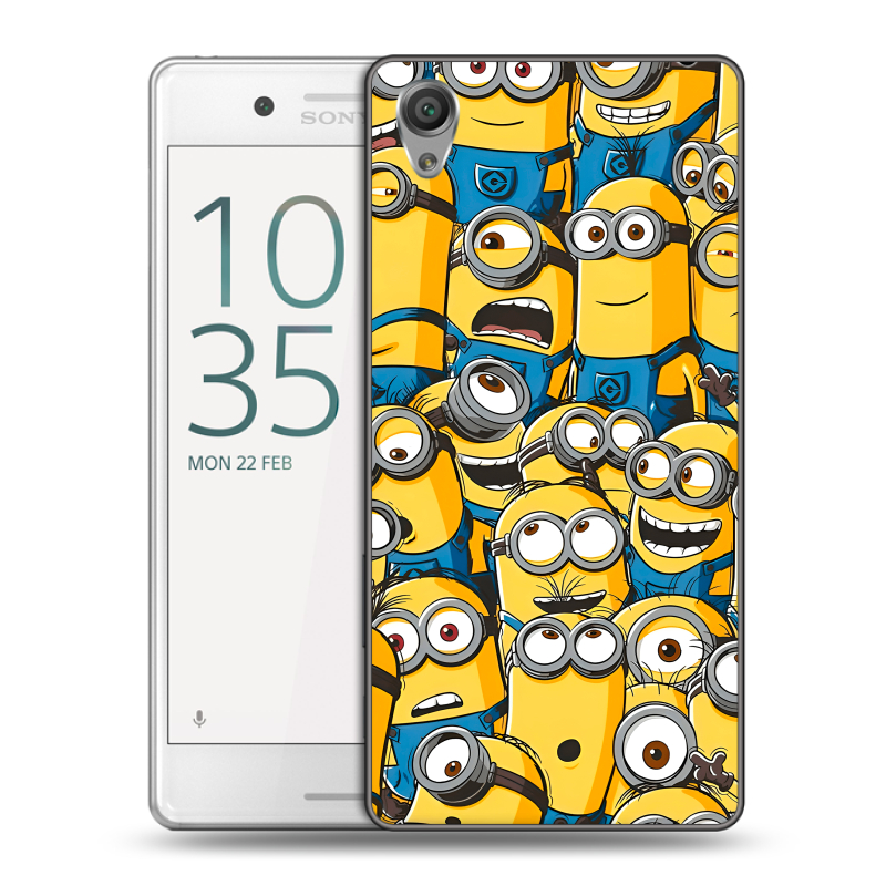 Пластиковый чехол на Sony Xperia X Performance с принтом Миньоны Пластиковый чехол на Sony Xperia X Performance с принтом Миньоны