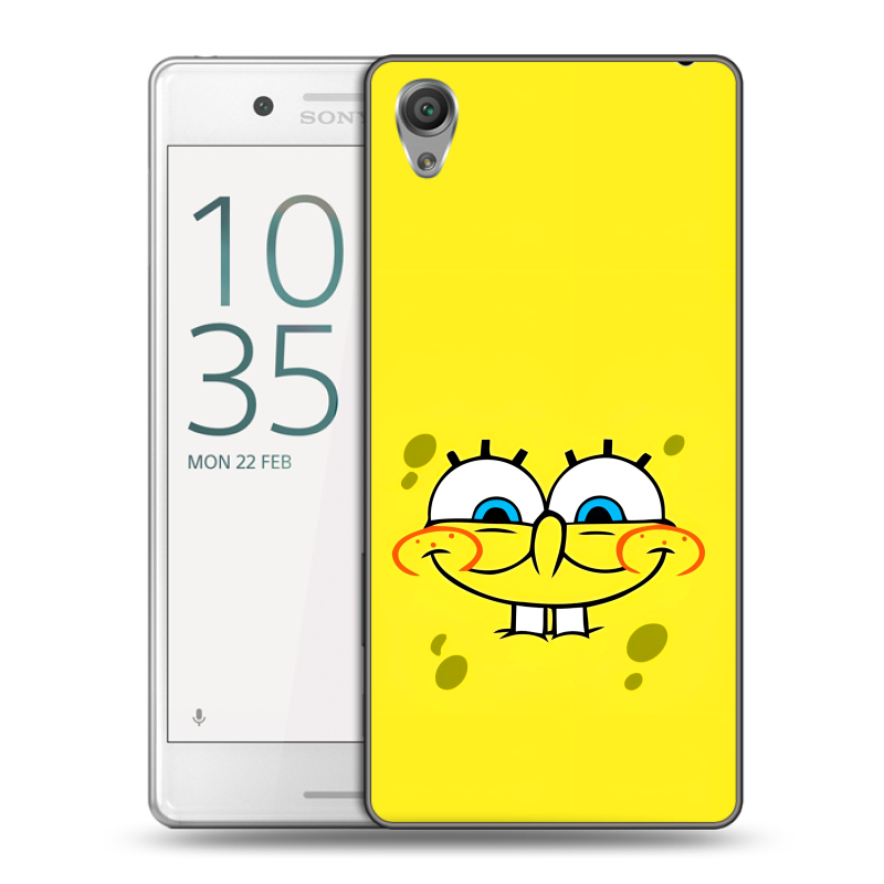 Пластиковый чехол на Sony Xperia X Performance с принтом спанчбоб спанч боб Пластиковый чехол на Sony Xperia X Performance с принтом спанчбоб спанч боб