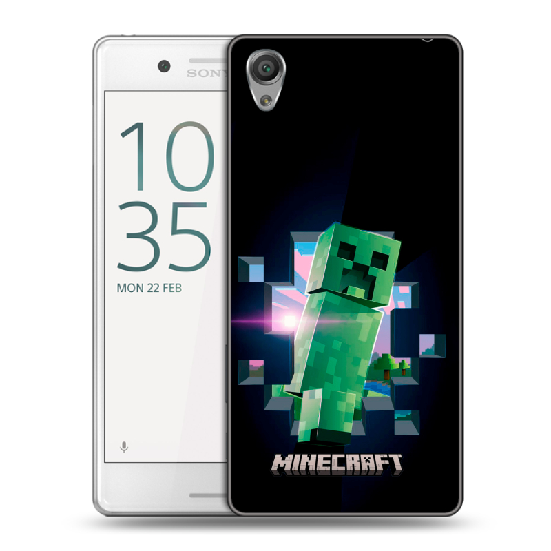 Пластиковый чехол на Sony Xperia X Performance с принтом Майнкрафт Minecraft Пластиковый чехол на Sony Xperia X Performance с принтом Майнкрафт Minecraft