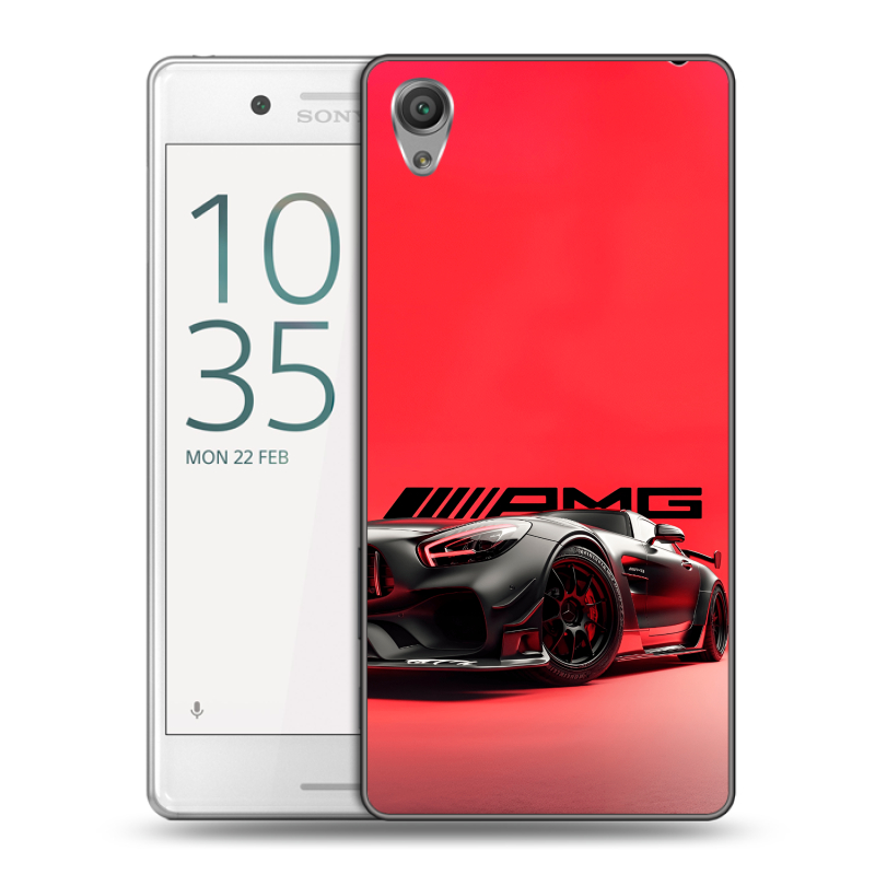 Пластиковый чехол на Sony Xperia X Performance с принтом Мерседес Mercedes AMG Пластиковый чехол на Sony Xperia X Performance с принтом Мерседес Mercedes AMG