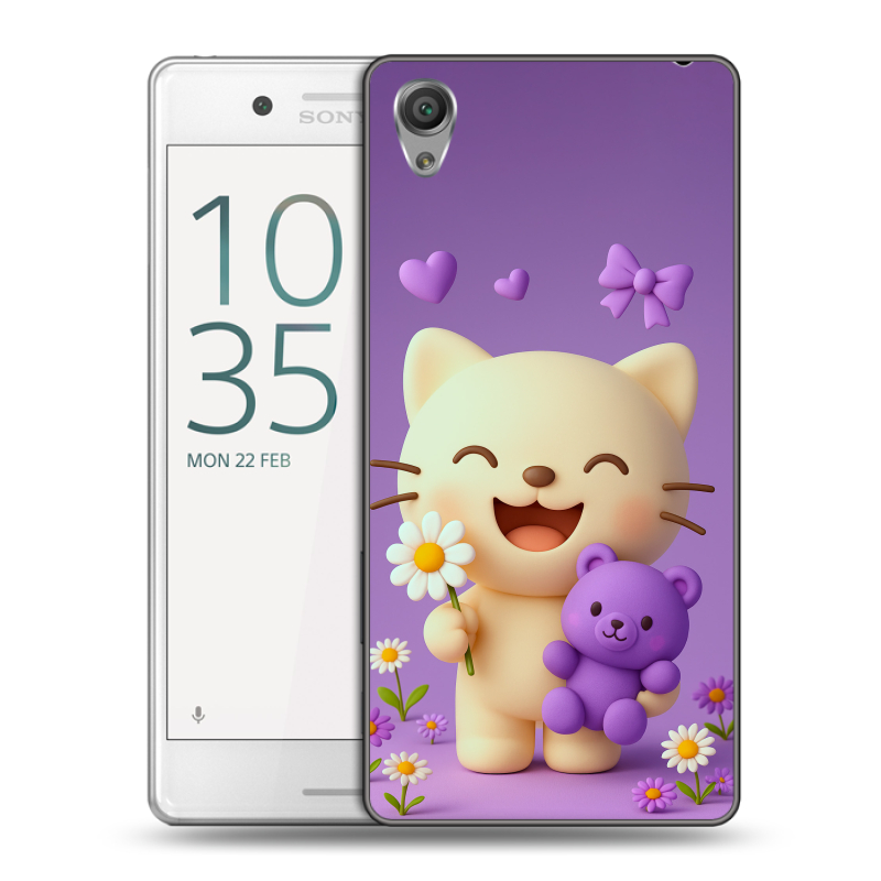 Пластиковый чехол на Sony Xperia X Performance с принтом для девочек Пластиковый чехол на Sony Xperia X Performance с принтом для девочек