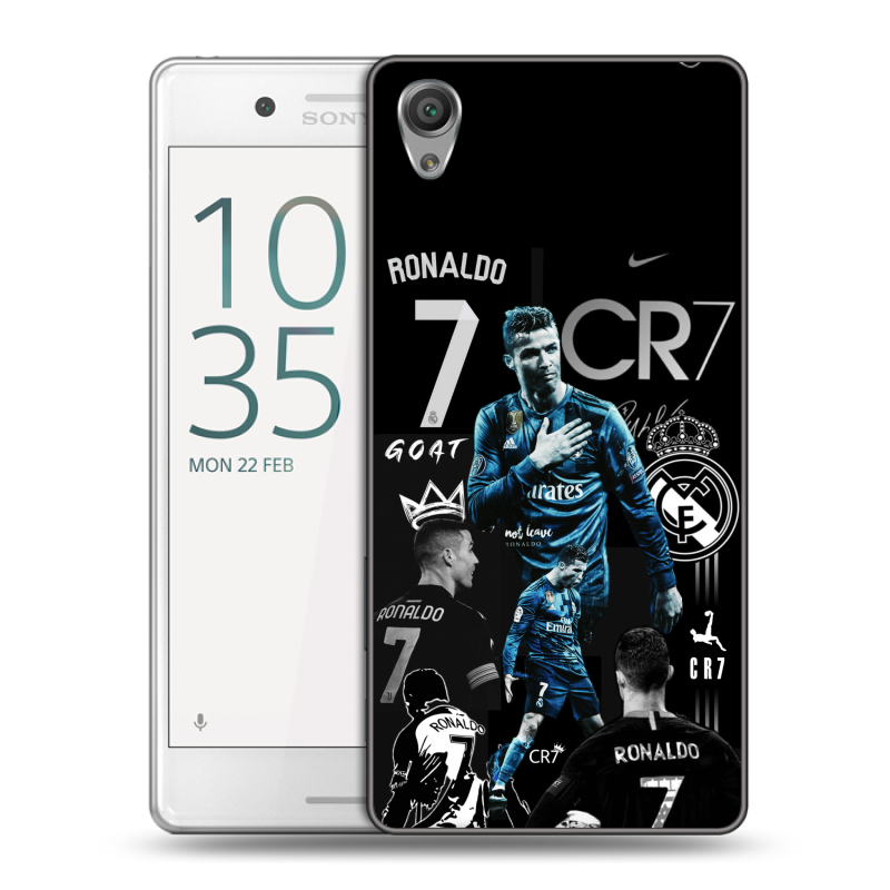 Пластиковый чехол на Sony Xperia X Performance с принтом Реал Роналдо Пластиковый чехол на Sony Xperia X Performance с принтом Реал Роналдо