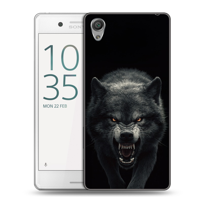 Пластиковый чехол на Sony Xperia X Performance с принтом Волк Пластиковый чехол на Sony Xperia X Performance с принтом Волк
