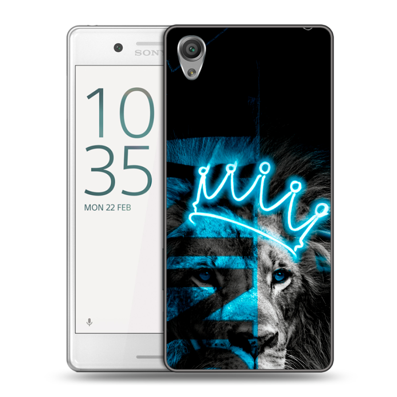 Пластиковый чехол на Sony Xperia X Performance с принтом Король лев Пластиковый чехол на Sony Xperia X Performance с принтом Король лев