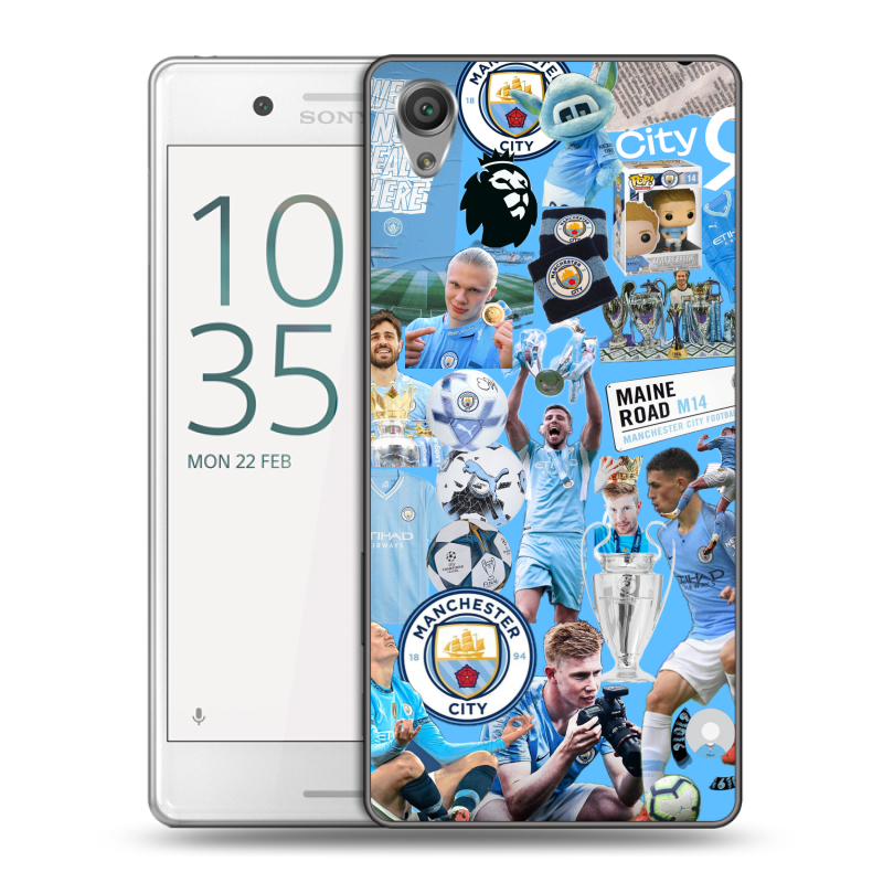Пластиковый чехол на Sony Xperia X Performance с принтом Man City Манчестер Сити Пластиковый чехол на Sony Xperia X Performance с принтом Man City Манчестер Сити