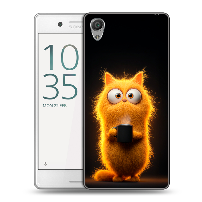 Пластиковый чехол на Sony Xperia X Performance с принтом Смешной кот Пластиковый чехол на Sony Xperia X Performance с принтом Смешной кот