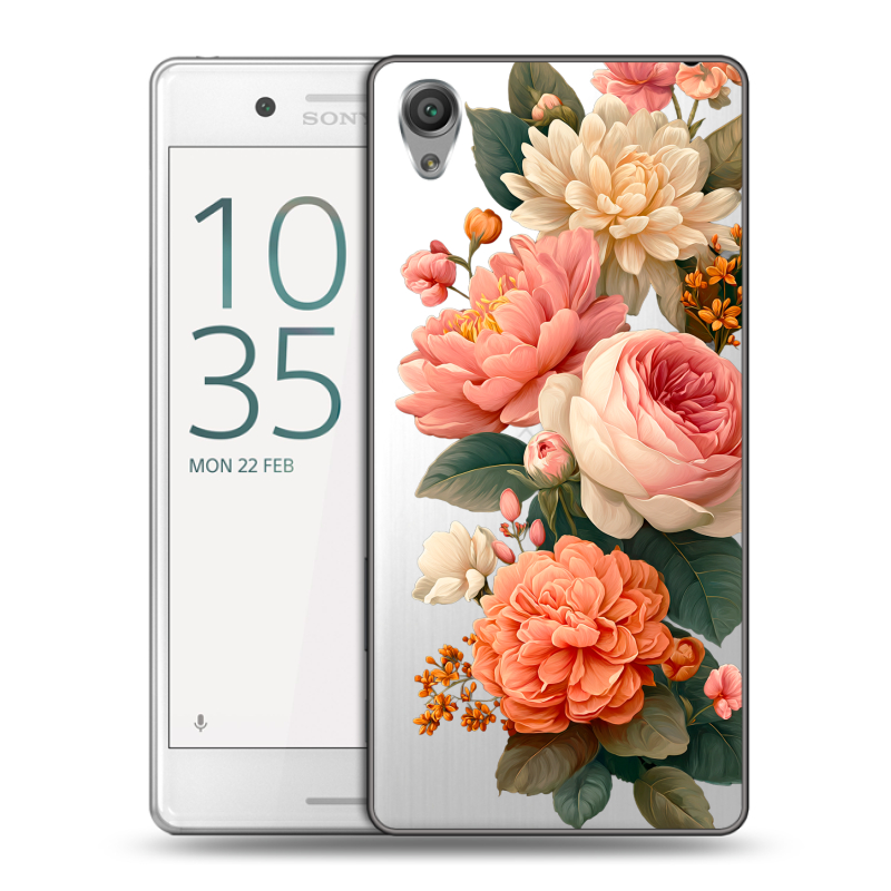 Пластиковый чехол на Sony Xperia X Performance с принтом цветы Пластиковый чехол на Sony Xperia X Performance с принтом цветы