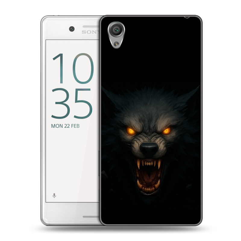 Пластиковый чехол на Sony Xperia X Performance с принтом Волк Пластиковый чехол на Sony Xperia X Performance с принтом Волк