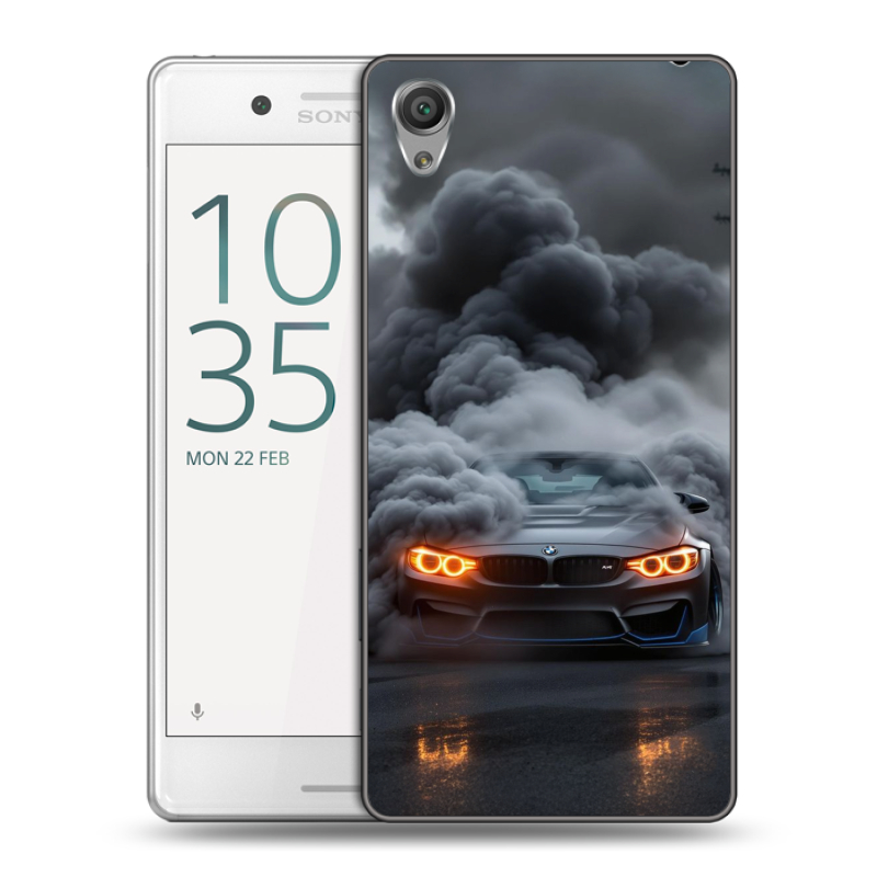 Пластиковый чехол на Sony Xperia X Performance с принтом BMW БМВ Пластиковый чехол на Sony Xperia X Performance с принтом BMW БМВ