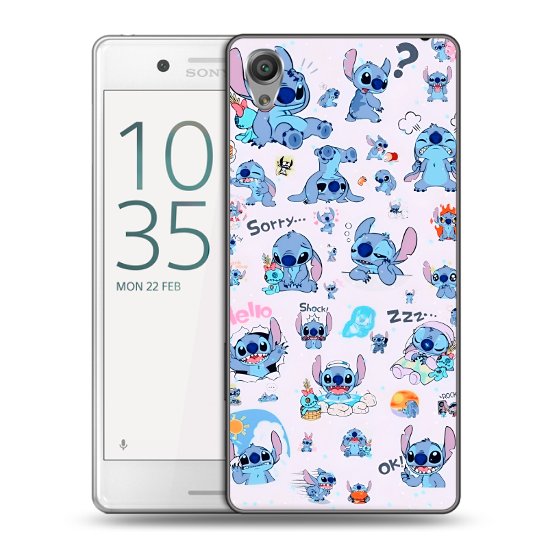 Пластиковый чехол на Sony Xperia X Performance с принтом Лило и Стич Пластиковый чехол на Sony Xperia X Performance с принтом Лило и Стич