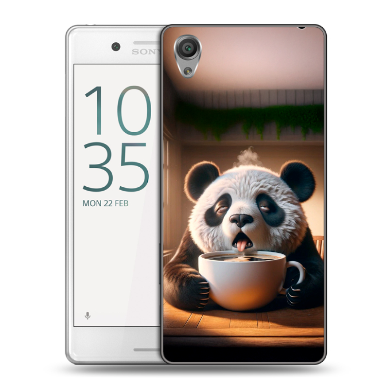 Пластиковый чехол на Sony Xperia X Performance с принтом смешная панда Пластиковый чехол на Sony Xperia X Performance с принтом смешная панда