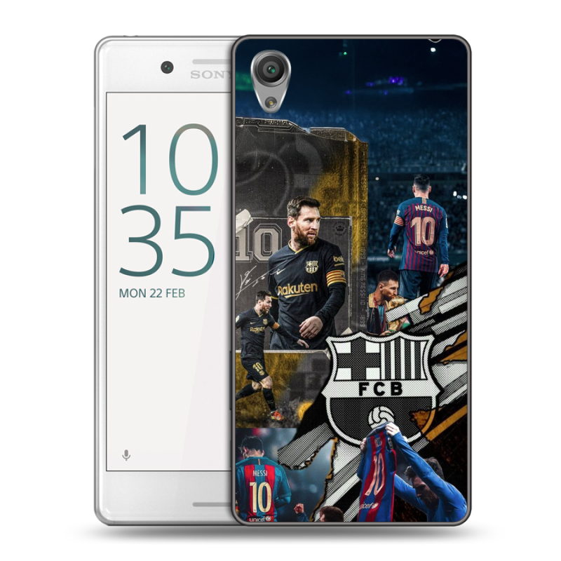 Пластиковый чехол на Sony Xperia X Performance с принтом Messi Barcelona Пластиковый чехол на Sony Xperia X Performance с принтом Messi Barcelona
