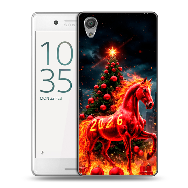 Пластиковый чехол на Sony Xperia X Performance с принтом Новый год Пластиковый чехол на Sony Xperia X Performance с принтом Новый год