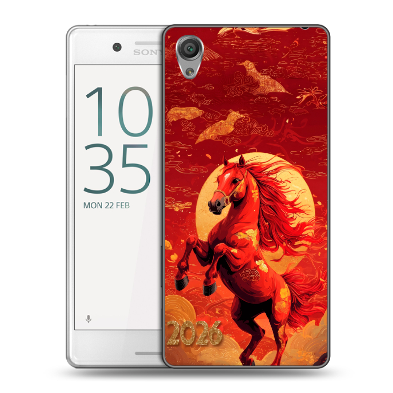 Пластиковый чехол на Sony Xperia X Performance с принтом Новый год Пластиковый чехол на Sony Xperia X Performance с принтом Новый год