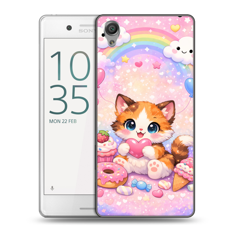 Пластиковый чехол на Sony Xperia X Performance с принтом для девочек Пластиковый чехол на Sony Xperia X Performance с принтом для девочек