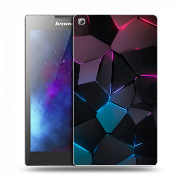 Силиконовый чехол на планшета Lenovo Tab 3 7 с принтом Геометрия неона Силиконовый чехол на планшета Lenovo Tab 3 7 с принтом Геометрия неона