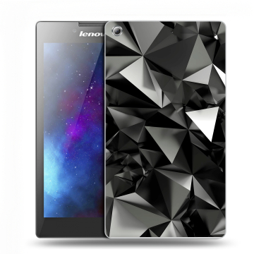 Силиконовый чехол на планшета Lenovo Tab 3 7 с принтом Черные кристаллы Силиконовый чехол на планшета Lenovo Tab 3 7 с принтом Черные кристаллы