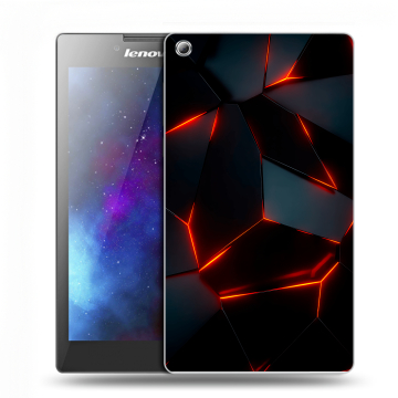 Силиконовый чехол на планшета Lenovo Tab 3 7 с принтом Яркие абстракции Силиконовый чехол на планшета Lenovo Tab 3 7 с принтом Яркие абстракции