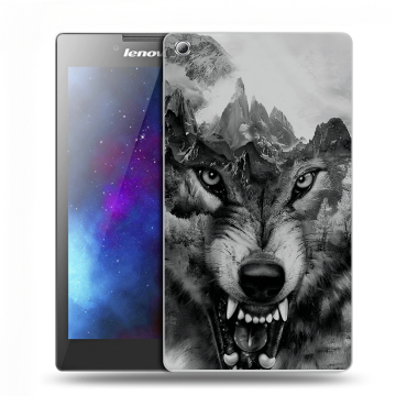 Силиконовый чехол на планшета Lenovo Tab 3 7 с принтом Волк Силиконовый чехол на планшета Lenovo Tab 3 7 с принтом Волк