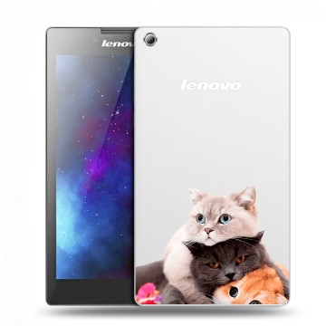 Силиконовый чехол на планшета Lenovo Tab 3 7 с принтом Кошки Силиконовый чехол на планшета Lenovo Tab 3 7 с принтом Кошки
