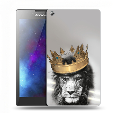Силиконовый чехол на планшета Lenovo Tab 3 7 с принтом Лев с короной Силиконовый чехол на планшета Lenovo Tab 3 7 с принтом Лев с короной