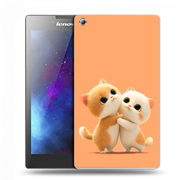 Силиконовый чехол на планшета Lenovo Tab 3 7 с принтом Милые котики Силиконовый чехол на планшета Lenovo Tab 3 7 с принтом Милые котики